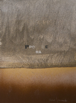 Pintura de Fernando Peiró Coronado de pequeño formato. 'Poéticamente'. 24x18. Obra realizada con spray sobre cartulina previamente preparada con arena y látex.