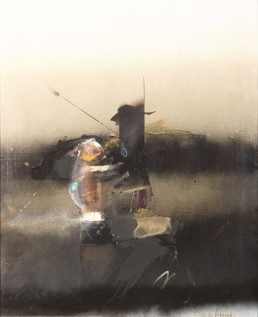 Pintura de Peiró Coronado. 'Quería envíar a la mujer a otra galaxia', Obra realizada en óleo sobre lienzo. Medidas 69x50. Colección del artista.