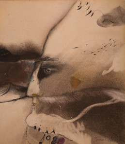 Obra de Fernando Peiró Coronado. Colección del artista. Pintura realizada con ceras, pastel y tinta china sobre cartulina.