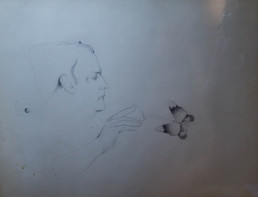 Dibujo de Fernando Peiró Coronado realizado en 1986 lápiz sobre cartulina. Medidas 36x46.