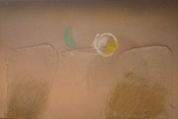 'Encuentro al amanecer' obra de Fernando Peiró Coronado. Medidas, 16x23. Óleo, ceras y spray sobre cartulina preparada con polvo de mármol