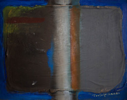 'Composición', obra de Fernando Peiró Coronado. Medidas, 26x33. Técnica mixta: óleo sobre tabla preparada con polvo de màrmol y látex.
