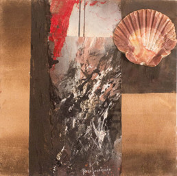 Obra de 2005 de Fernando Peiró Coronado que se enmarca en una serie de cuadripoemas realizada junto al poeta Josep Igual. Medidas, 30x30.