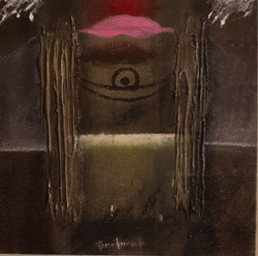 Obra de Peiró Coronado que se enmarca en una serie de cuadripoemas realizada junto al poeta Josep Igual. 'Signes' realizada en 2005. 30x30.