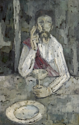 Pintura de Fernando Peiró Coronado realizada en 1959 también conocida como el Cristo de los milagros. Mdidas 81x52.