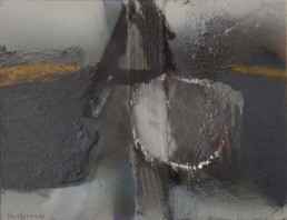 'Tras la ventana después de la lluvia', pintura de Fernando Peiró Coronado. Medidas, 25x33. Óleo, spray y ceras sobre cartulina preparada matéricamente.