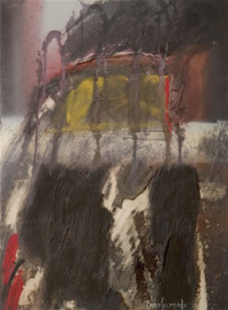 'Ahogo, me revelo' obra de Fernando Peiró Coronado. Medidas, 46x34. Pintura realizada con óleo, spray y ceras sobre tabla preparada con polvo de mármol.