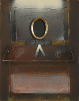'¿En otros espacios devolverá el espejo mi imagen?' obra de Fernando Peiró Coronado. Técnica mixta: óleo, spray y ceras sobre tablero preparado con polvo de mármol